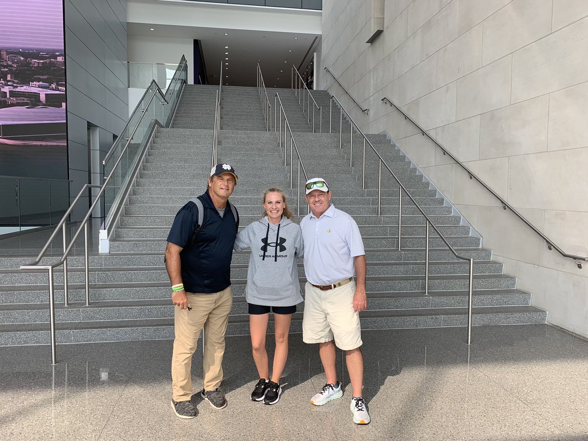 SpartanAthletic's tweet photo. Today, @rthill3 &amp; I had the pleasure of visiting Northwestern Univ &amp; received a football facility tour by @Athens_Academy alum @alex_knize , who serves as the @NUFBFamily Director of Video Operations!  It’s really quite impressive how she’s advanced in her role. Great seeing you! https://t.co/0jPawNZd1O