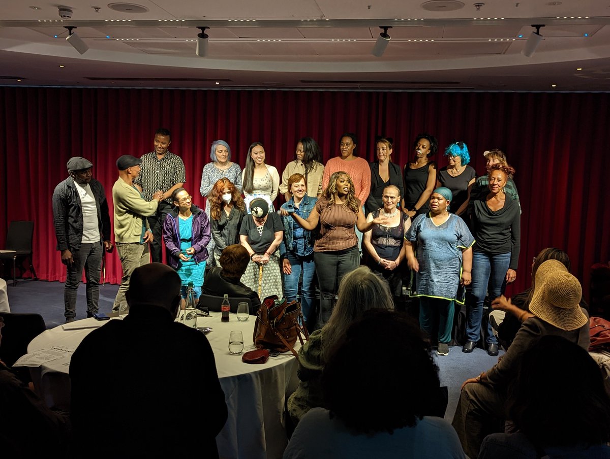 dtks888's tweet photo. Bravo @youngvictheatre's @YVTakingPart #NeighbourhoodTheatreCo giving a platform & opportunity for some of the #Southwark community to express themselves in #Uncontained @SeaContainers_. Enjoyed #PanitChantranuluck's singing, @ErrolMcglashan's poetry & #MoeFarah's stand-up 👏💜💪 https://t.co/Nn5f2yOUgW