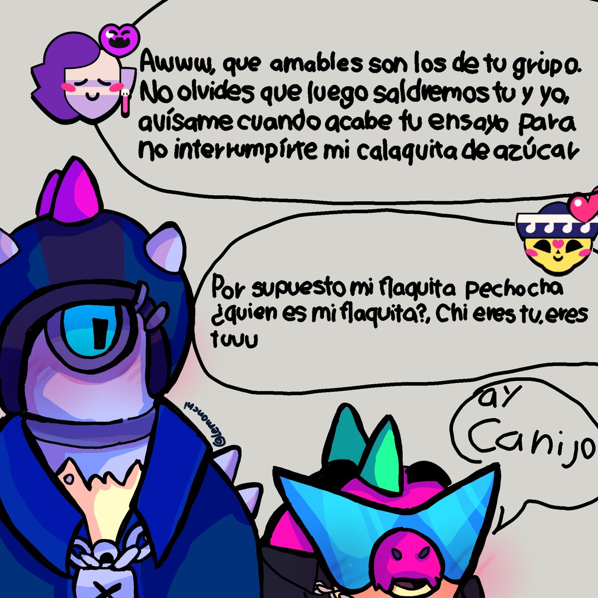 StrawberrySh0ty's tweet photo. Ay que románticos #BrawlStars #poco #emz #stu #buzz #mortis #Frank #draw #comic https://t.co/KR336lUUGC