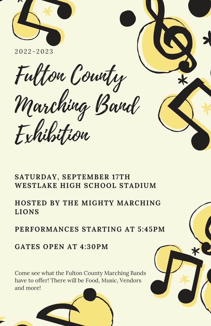 koperniak's tweet image. Join us Saturday for @FultonCoSchools Marching Band Exhibition! All 15 bands performing for community while receiving early season feedback from professional evaluators @westlakelions @CJ_FCS_CAO @gyimah_whitaker @YalandaBellEDU @Jennifer_Beard_