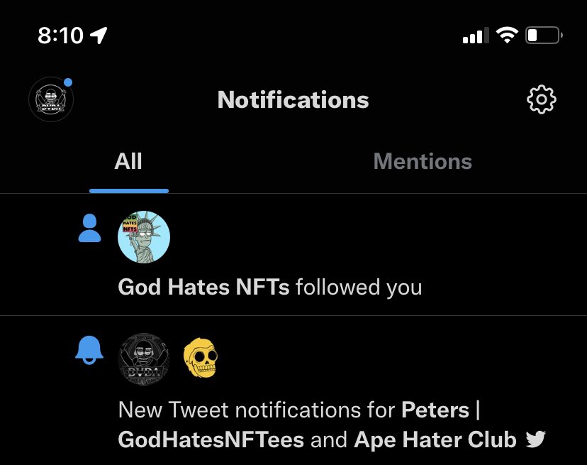 personal and main feeling blessed❤️🪧 @SrPetersETH #GodHatesNFTees #NFTCommunity #NFTs