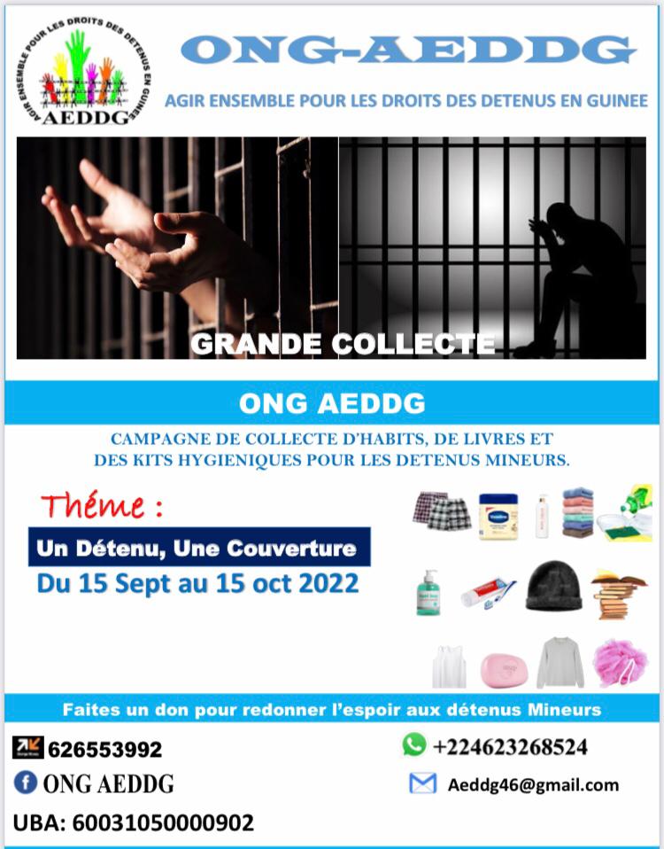 Cisseforever's tweet photo. Ce 15 Septembre 2022 est le lancement officiel de la campagne de collecte et prendra fin le 15 Octobre 2022. 
      Alors nous v faites parler vos cœurs pour la réussite de cette campagne de collecte 🙏🙏❤. 
       ONG-AEDDDG pense qu'il ya une vie après la prison 💪👌! https://t.co/wEroN3cKT3