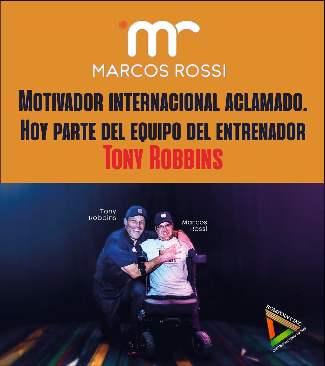 rompointdreams's tweet photo. Marcos Rossi  es uno de los motivadores mas aclamados, lo que lo ha llevado a ser parte del equipo de una referencia mundial, el motivador 
@TonyRobbins https://t.co/D1uH6dYIHD