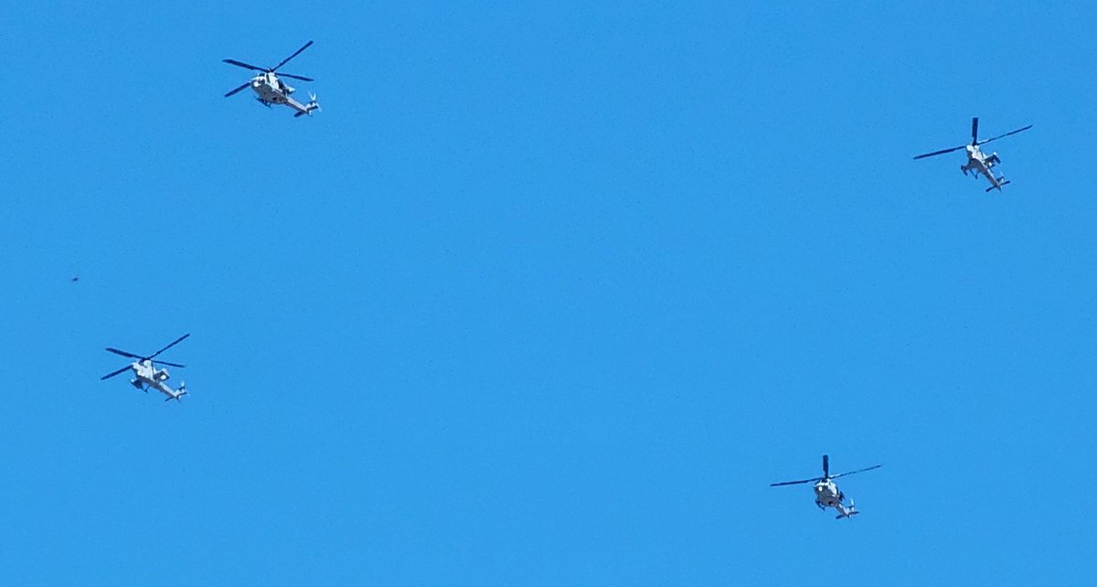 sdbgphoto's tweet photo. United States Marine Corps helicopters flew a series of formation flyovers this afternoon in the skies above Montgomery Field in Kearny Mesa. Via my cell phone. As always, thanks for looking! Photo by and Β© Bob Graham. @ mcasmiramar #usmc #thirdmaw #mcasmiramar #montgomeryfield https://t.co/BCXRB3Y8l3