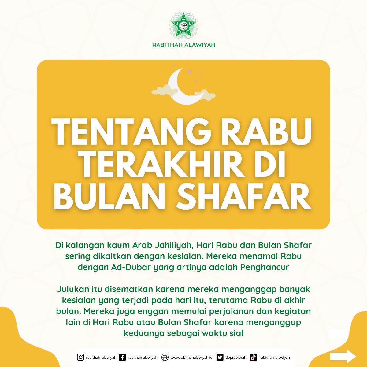 dpprabithah's tweet photo. Tentang Rabu Terakhir di Bulan Shafar
@dpprabithah
#rabithahawiyah
#shafar https://t.co/iq0IvLbXrX