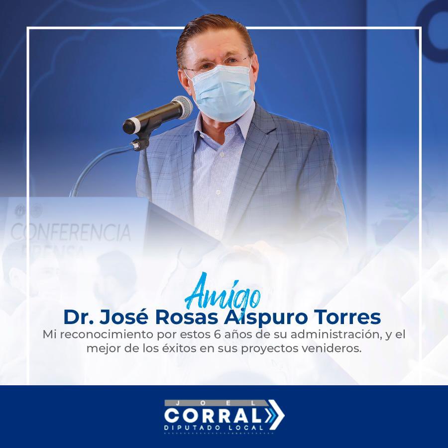 Joel Corral Alcantar (@joelcorrala) on Twitter photo Amigo <a href="/AispuroDurango/">José R. Aispuro T.</a>, mi reconocimiento por estos 6 años de administración que hoy culminan, pues supo mantener un gobierno municipalista, atento de las necesidades de todo el Estado.
¡Enhorabuena! Amigo <a href="/AispuroDurango/">José R. Aispuro T.</a>, mi reconocimiento por estos 6 años de administración que hoy culminan, pues supo mantener un gobierno municipalista, atento de las necesidades de todo el Estado.
¡Enhorabuena!