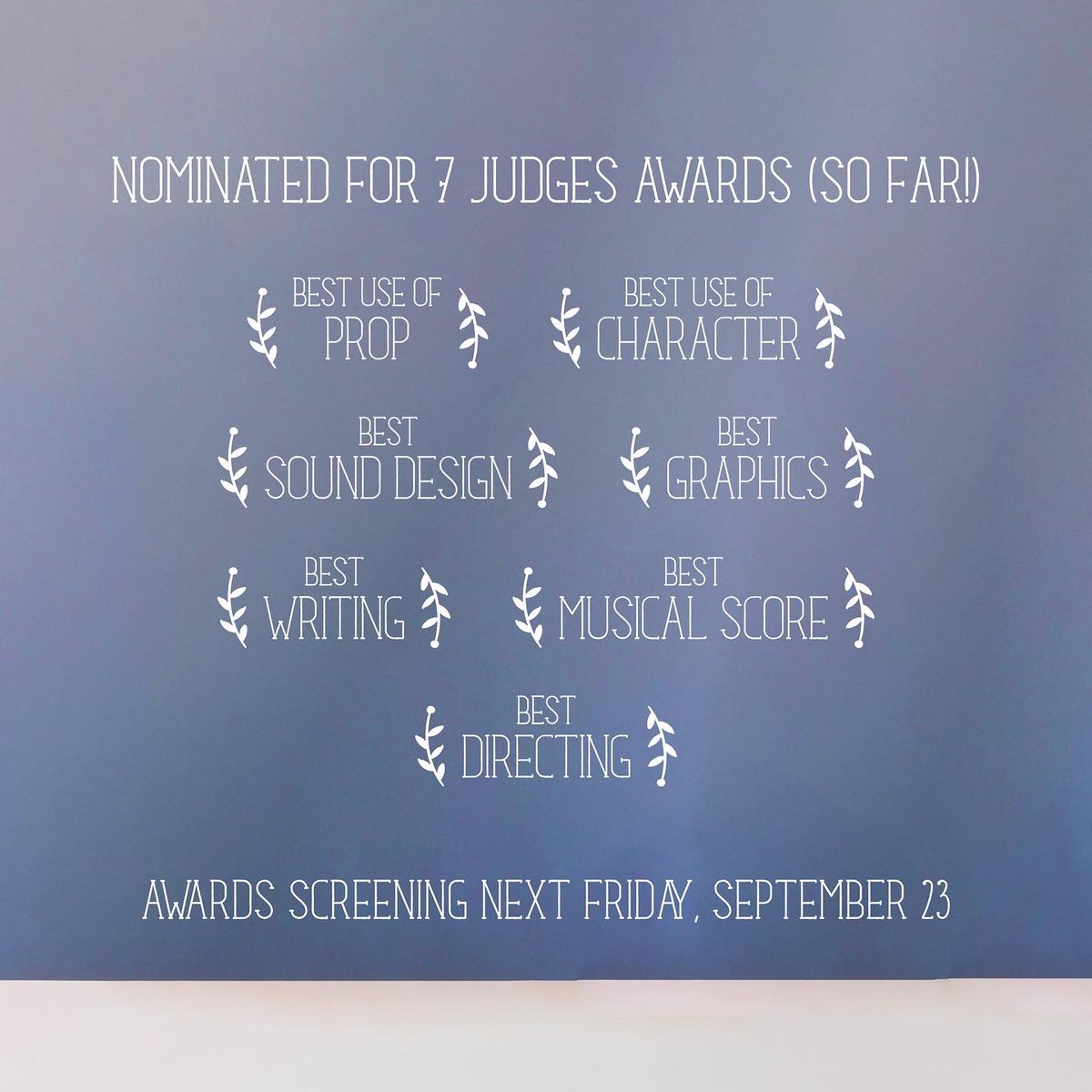 camgarrity's tweet photo. ๐๐๐๐๐๐๐ 7 nominations for MUNCHIEโS FRESH START! So proud of our team and all of the accomplished filmmakers who participated in the @Buffalo48Hour project this year! #Buffalo48 #Puppetry #Filmmaking #DaemenUniversity #PuppetNerd https://t.co/hHEvbh276C