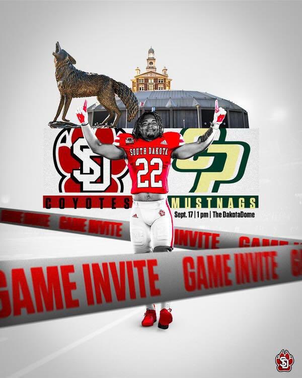Thanks for the game invite! <a href="/CoachTJohansen/">Travis Johansen</a> <a href="/thepackusd/">USD Football Recruiting</a> <a href="/SDCoyotesFB/">South Dakota Football</a>