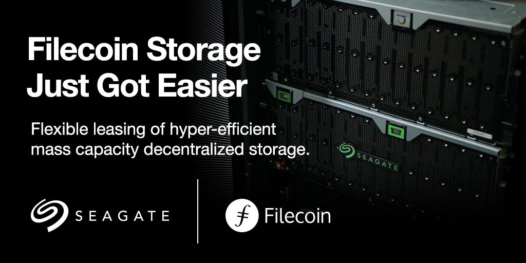 Easier <a href="/Filecoin/">Filecoin</a> #decentralizedstorage with Seagate® Systems Leasing: Affordable access to Exos® storage systems minimizes slashing, maximizes cash flow &amp; scales your #cryptocurrency operations with the rise of #web3.💰 Available in FR, DE, NL, UK &amp; US.  seagate.media/6016jLsCG