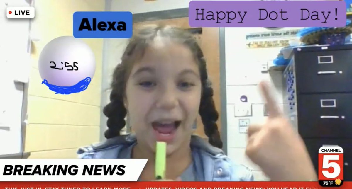 mrsjones72812's tweet photo. One black dot can be… an ice cream cone, an Alexa, a cat or a dinosaur…. @MicrosoftFlip @MsHuey4thGrade @ChrisYungES #pwcitc #dotday @peterhreynolds @FablePaul https://t.co/PSrwmUpgQK