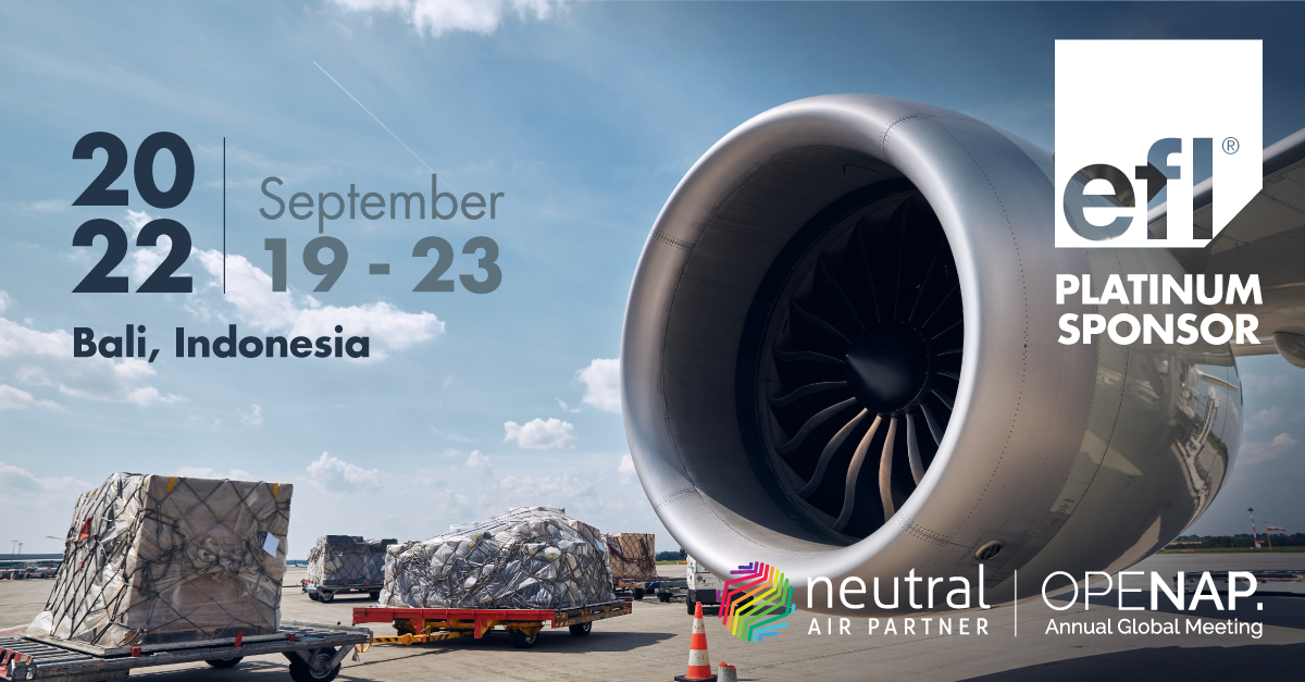 eflglobal_'s tweet photo. We're excited to meet with air freight leaders at @nap_live's #OPENAP from September 19 – 23, 2022 in Bali, Indonesia. Neutral Air Partner is the premier global network of leading air cargo architects and aviation specialists.
Find us at the event!
https://t.co/kdd34HsTzH https://t.co/WDvThjnVZ6