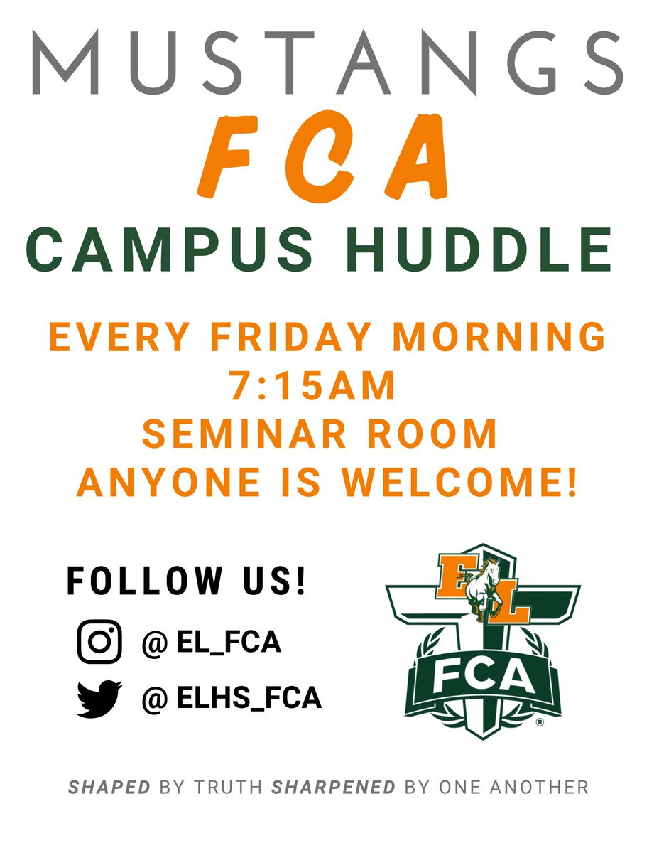 ELHS_FCA's tweet photo. TOMORROW! let’s go!! https://t.co/qRfTBpEm7f