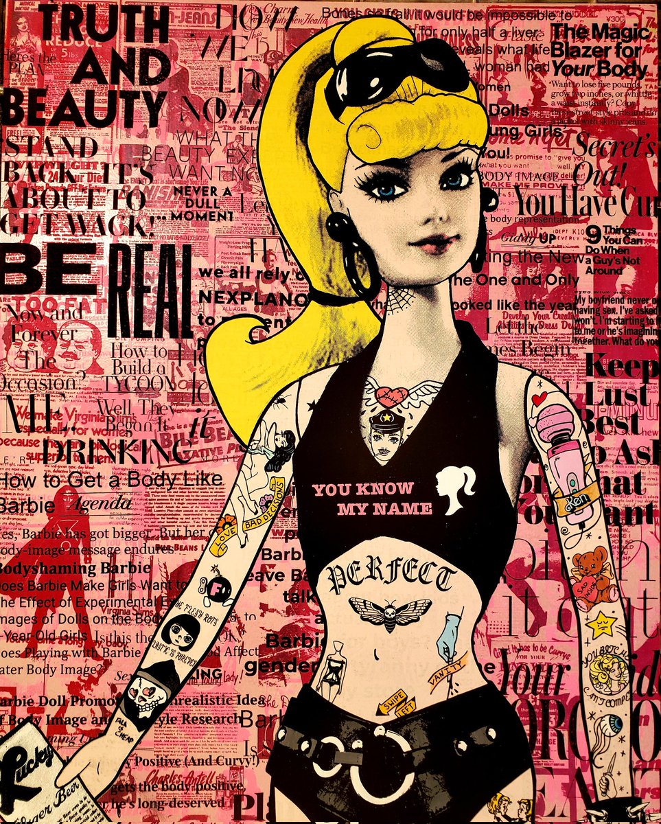 Full painted You Know My Name Barbie. 16x20 edition of 4.
#mixedmedia #lowbrow #printmaking #barbie #popart