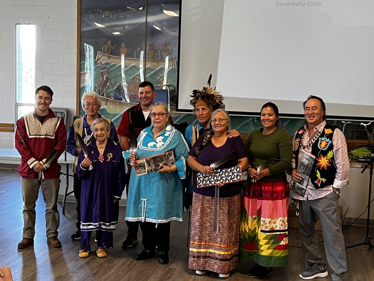 TroyMaracle's tweet photo. History was made today! Disrupting systems by empowering Indigenous ways of knowing and doing. Members from various Mohawk communities were recognized and ‘Stood-up’ in ceremony to formalize the creation of the Kanien’kéha Endorsement Circle, https://t.co/UcInthgd2M