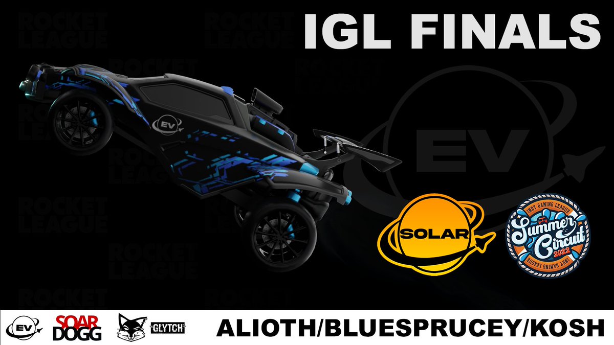 EscVelocityGG's tweet photo. ROCKET LEAGUE IGL FINALS!!!
EV Solar vs MGN FC presented by @TheBrambo23
Stream > https://t.co/sQ1J8WoscR
#EVRL https://t.co/KiaLJCUJdu