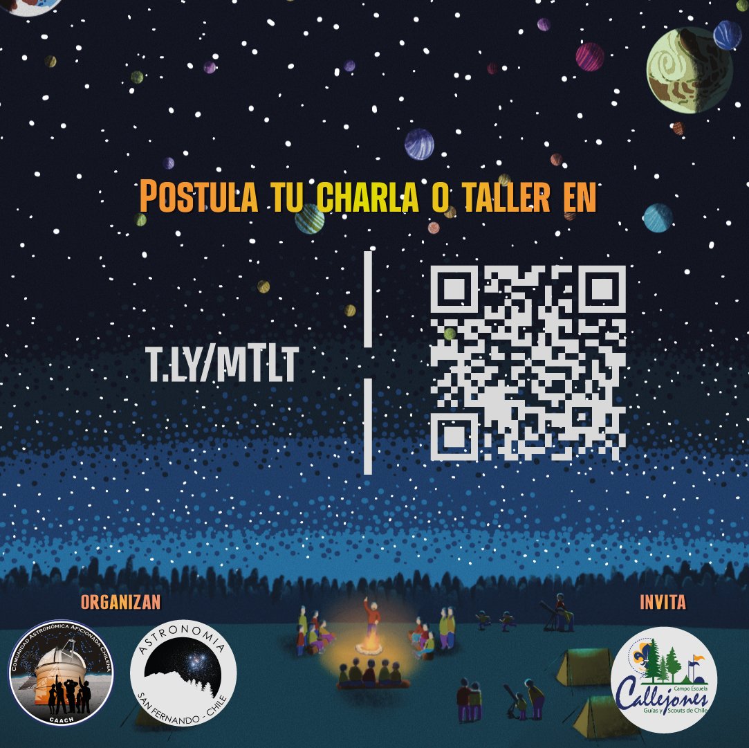 ComAstronomica's tweet photo. Un extraordinario evento en el que todas y todos pueden participar 💫⭐🔭
Postula tu charla o taller en https://t.co/io7DCoV04x https://t.co/hewYHeEe12