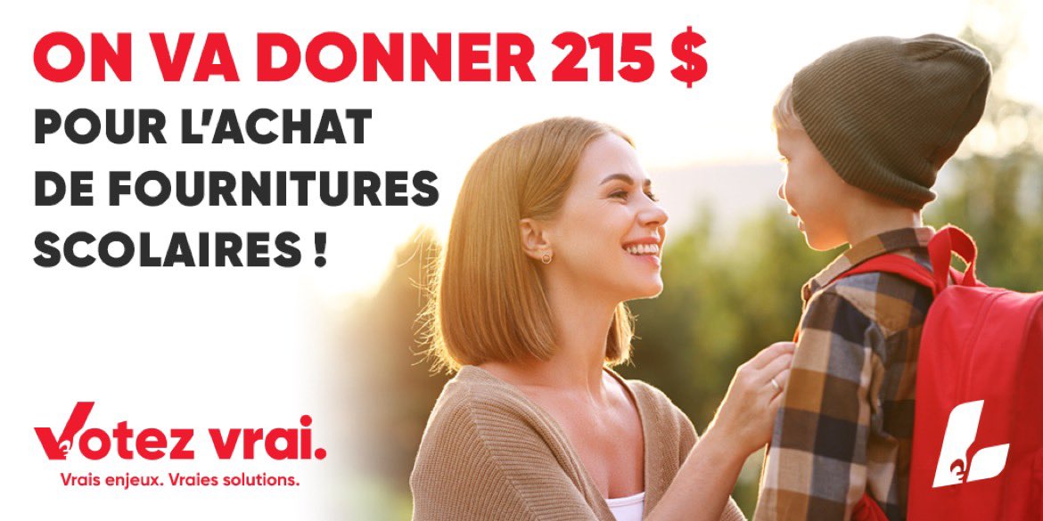 DomAnglade's tweet image. Au @LiberalQuebec, on choisit les familles et l’éducation.

Pendant que François Legault ne fait rien pour aider les familles, un gouvernement libéral va donner 215$/enfant pour l&apos;achat de fournitures scolaires.

@DomAnglade #FaceÀFaceTVA #plq