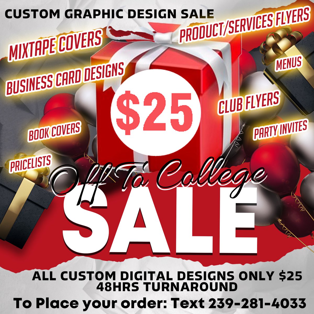 IamLadyChelle's tweet photo. Raising funds to send my boy off to college with next week. Who needs graphics?? https://t.co/vGa82fXkl7