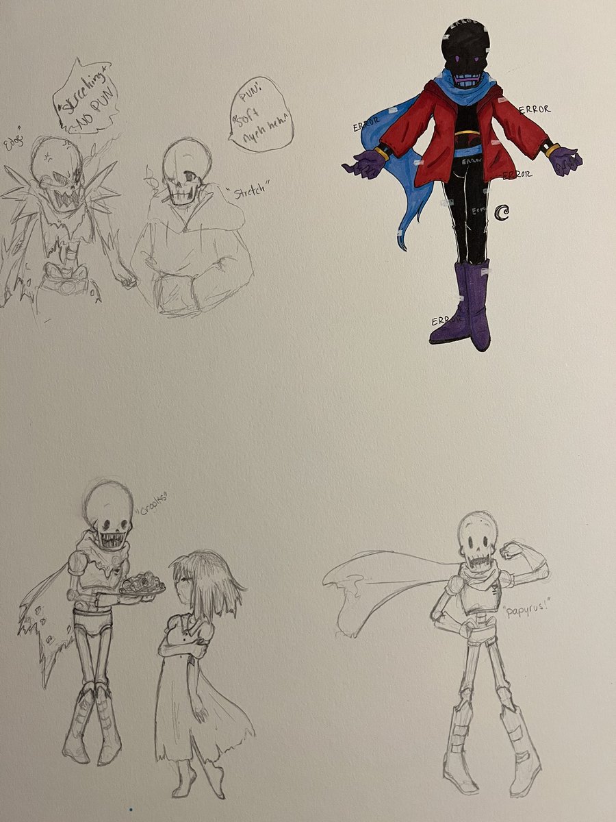 ElfKorio's tweet photo. Well I’m still making papyrus lol #errorpapyrus #undertaleAU #undertale https://t.co/9oYueVpAdB