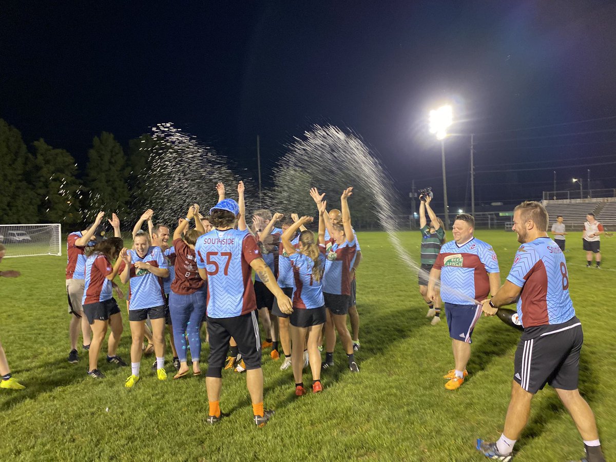 club_southside's tweet photo. HELL. YES. Southside are your League II Champions after a 2-1 hard fought game against a fantastic @InterMonon squad

A fairytale ending after a hard fought season!
#FortheBusch https://t.co/myWaHrGbIh