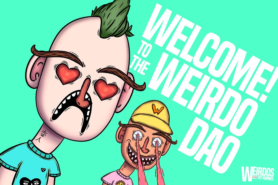nftweirdos's tweet photo. Welcome to WeirdoDAO!

- Alpha Calls &amp; Chat
- Access to upcoming degen collections
- Be a Weirdo!

"The main purpose of Weirdos is to appreciate weird art and identify with it and make the best community of weirdos in Solana"

#Solana #SolanaNFTs #NFTCommuntiy https://t.co/GewYMUsVBo