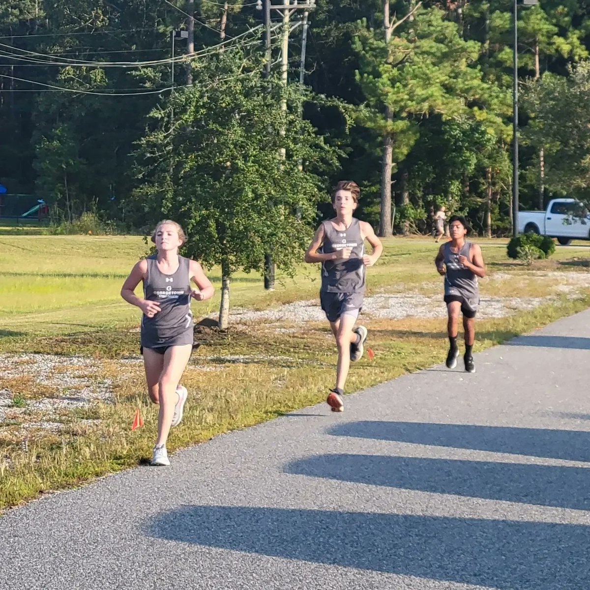 GTownTrack843's tweet photo. XC got busy today.  Big thanks to @Jeff_Mezzatesta , Coach Mo, and all those parents out in Big Bear-Land for hosting a great race. 

New course record for Ella Moody! https://t.co/gbo1yx7lLP