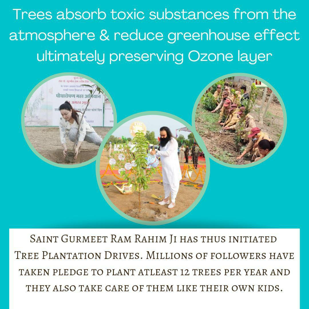 Kaur_Inaayat's tweet photo. Due to ozon layer depletion, UV radiation level is increasing at the Earth. On this World Ozone Day,lets join all the Dera Sacha Sauda volunteers who are trying to protect earth by following various initiatives, started by Saint Gurmeet Ram Rahim Ji
 #OzoneDay 
@DSSNewsUpdates https://t.co/Af514XZb0M