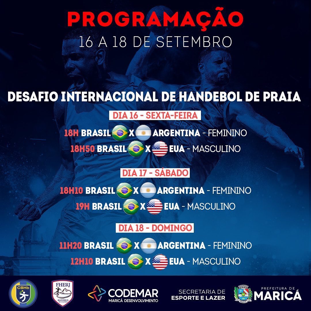 CAHandball's tweet photo. ¡Horarios confirmados para el triple test-match Beach 🇦🇷🆚🇧🇷! 

Las Kamikazes jugarán mañana su primer amistoso, de los tres que finalmente se han programado durante su visita a Maricá.

Los partidos del fin de semana se podrán ver en vivo vía streaming de la @CBHb1. https://t.co/D5ytpaK7Fi