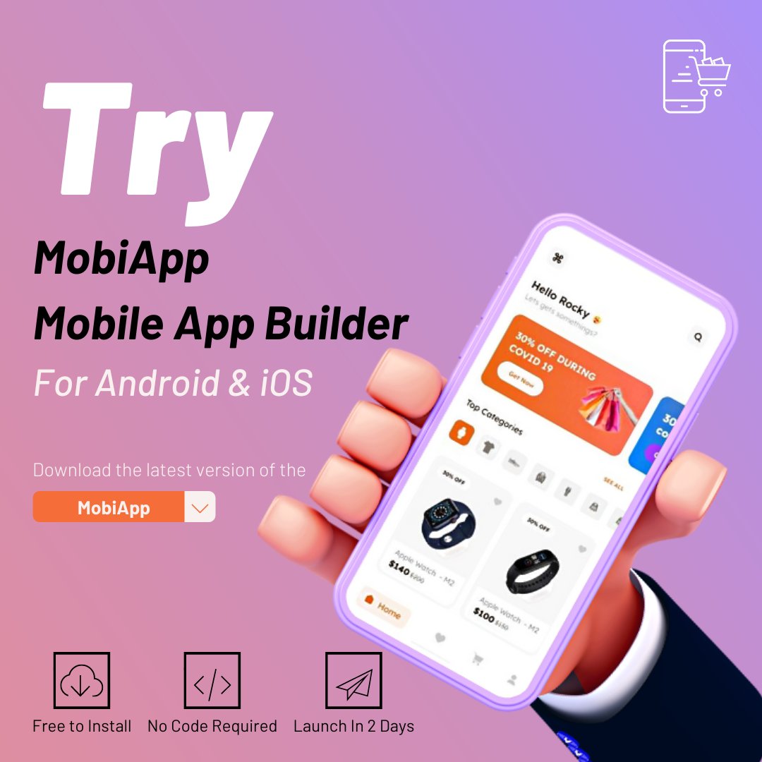 #MobiApp is a top mobile app development tool that offers enterprise-level solutions that help businesses achieve their dreams, increase sales and get more potential users

Free to install, #Nocode Required. Launch your app in just two days

#appcreation #shopify #appdevelopment