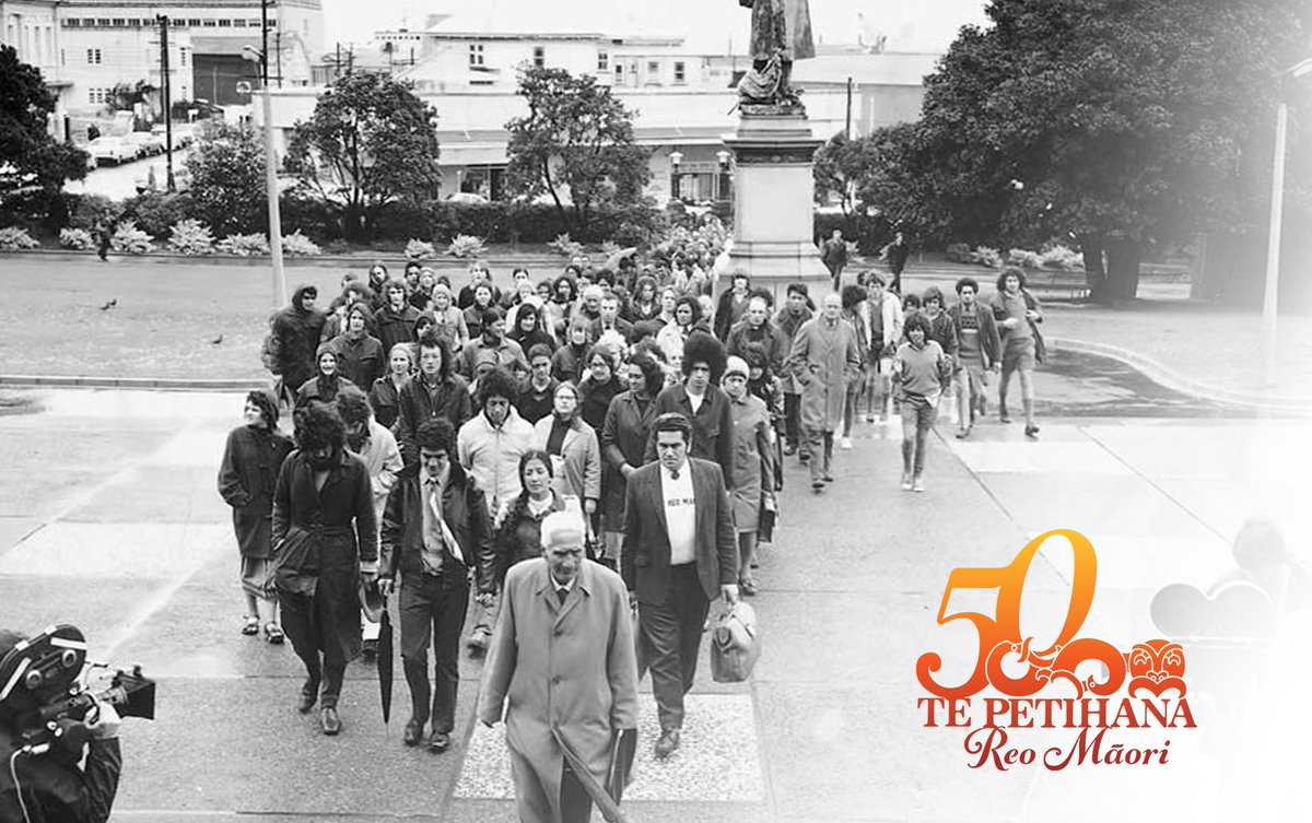 Wow 😍 what a moving rendition of Ngā Iwi E outside Parliament on Wednesday, as part of the #petihana50 commemoration event. If you haven't seen it already, this is a must watch/listen video 👇🎧👀
fb.watch/fzzhMEY6Da/

#kiakahatereomāori