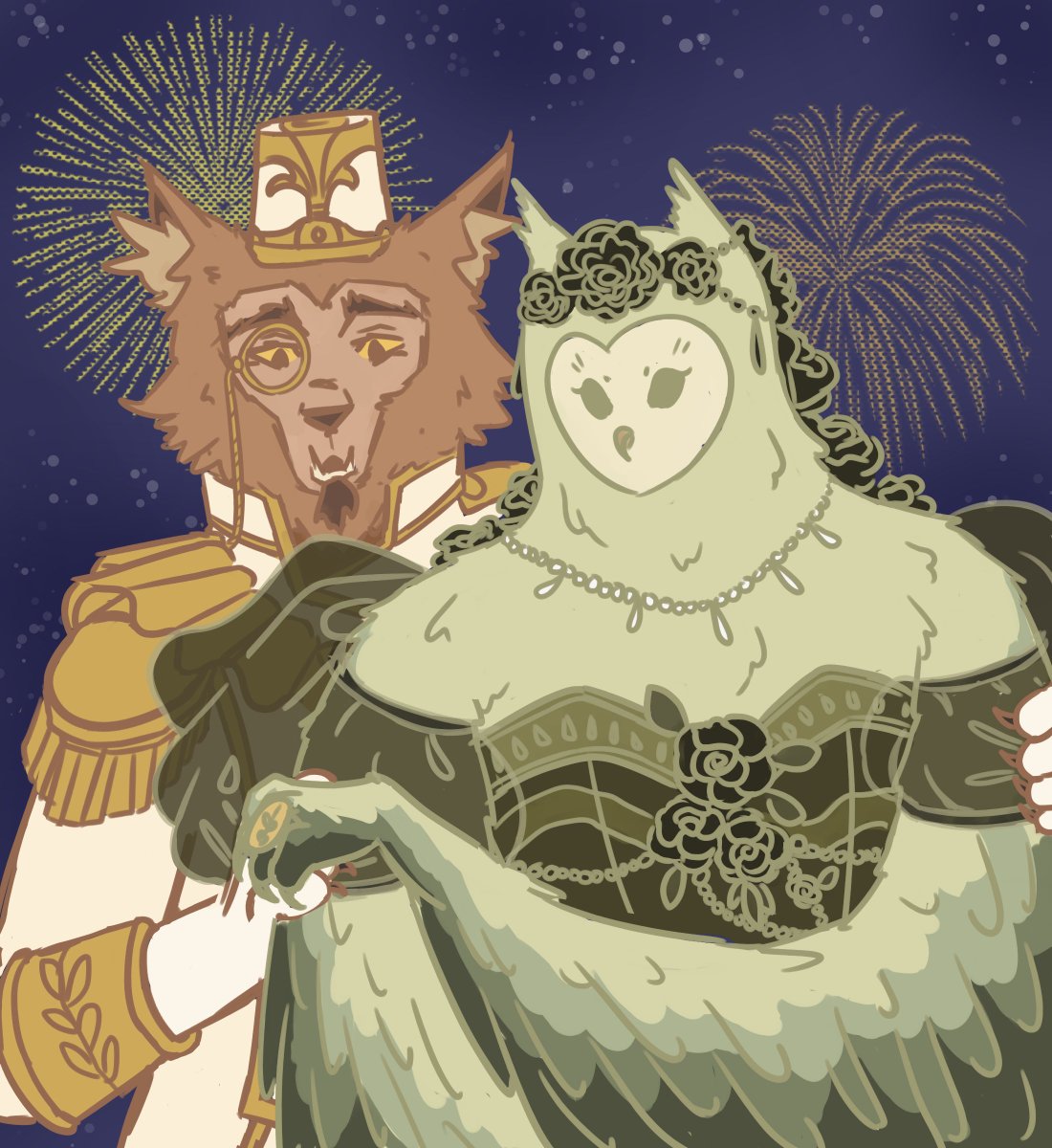 owleanders's tweet photo. ohhhhh man. in their opposition they are reflections of each other <3 #dellosodelarue #kphob #ACoFaF #FeyAndFlowers #dimension20 https://t.co/YGAT6PSy7x