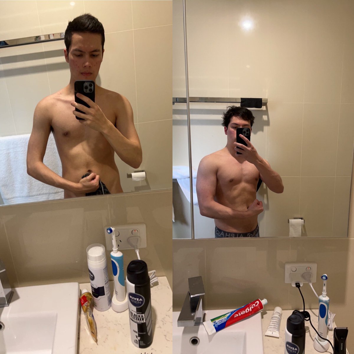 March (57kg) -&gt; September (74kg) ~ 6 months not quite where I want to be yet but happy with how I’m progressing 😤🙏