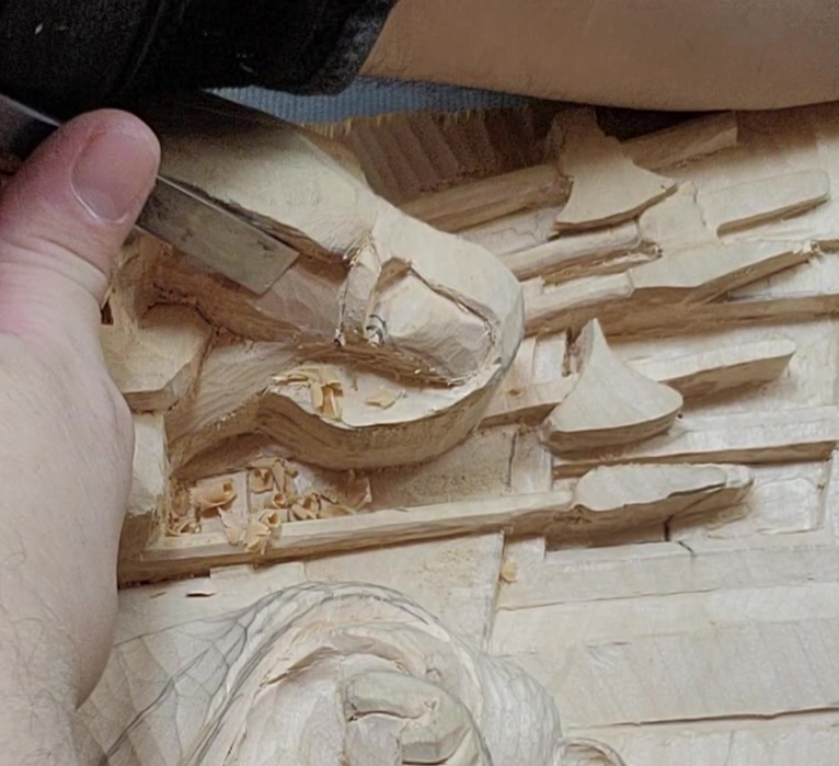 Madcarver00's tweet photo. "Orders" - Sculptures by Randall Roughing Stage..
Contact randy@madcarver.com for Woodcarving Lessons
#woodcarving #howto #reliefsculpture #woodcarvinglesson #Mission #Medieval #fantasyrogue #Guard #barracks #fantasy #fantasycharater #adventurers #dd #lotr #wow #wot #riftwar https://t.co/jzcEle4OAo