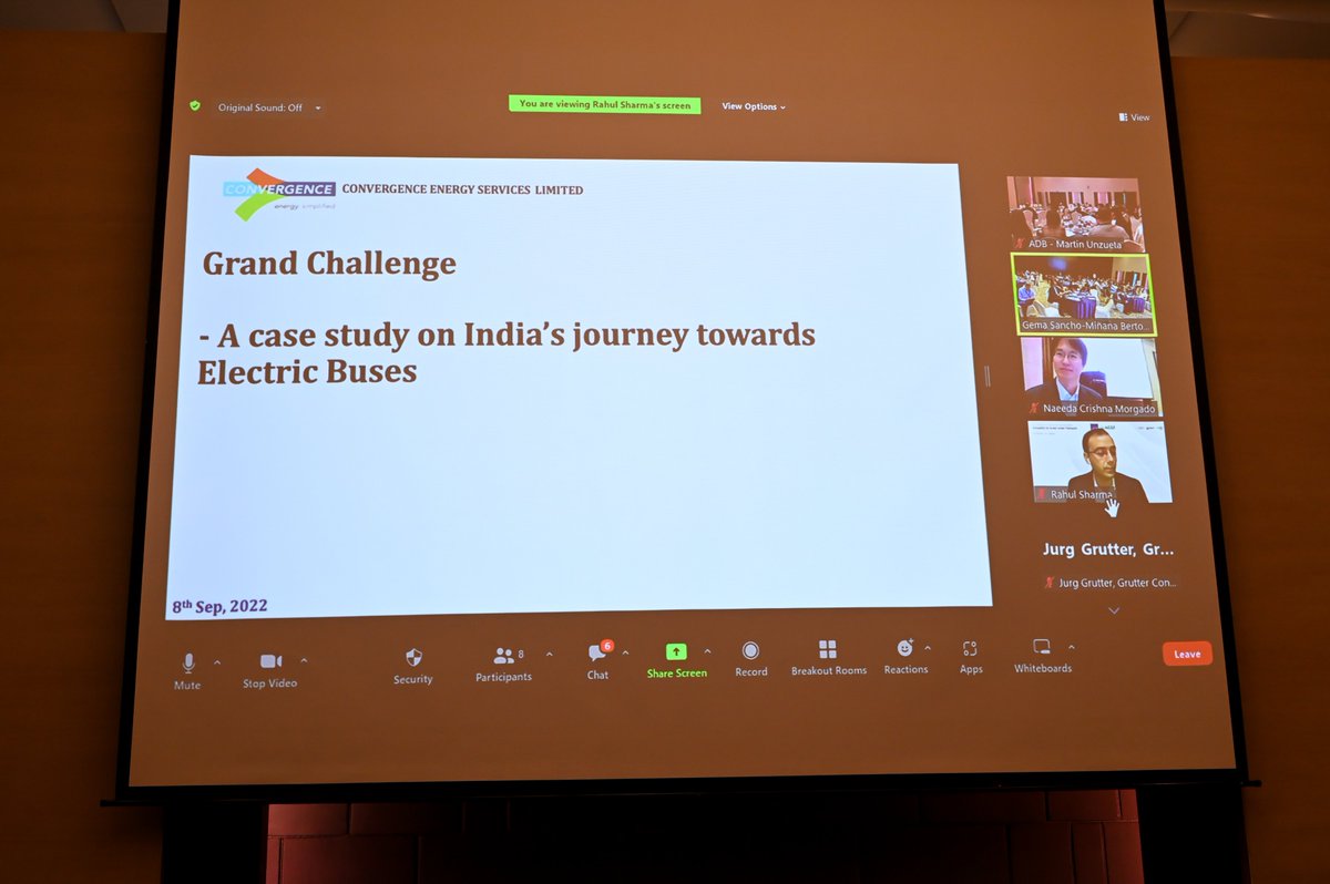 rahulamiable's tweet photo. Glad to be part of the session organised by ASEAN Catalytic Green Finance Facility @ADB_HQ 
Shared thoughts on India's transition towards electric mobility
@ConvergenceCESL https://t.co/LPyUBuQ77y