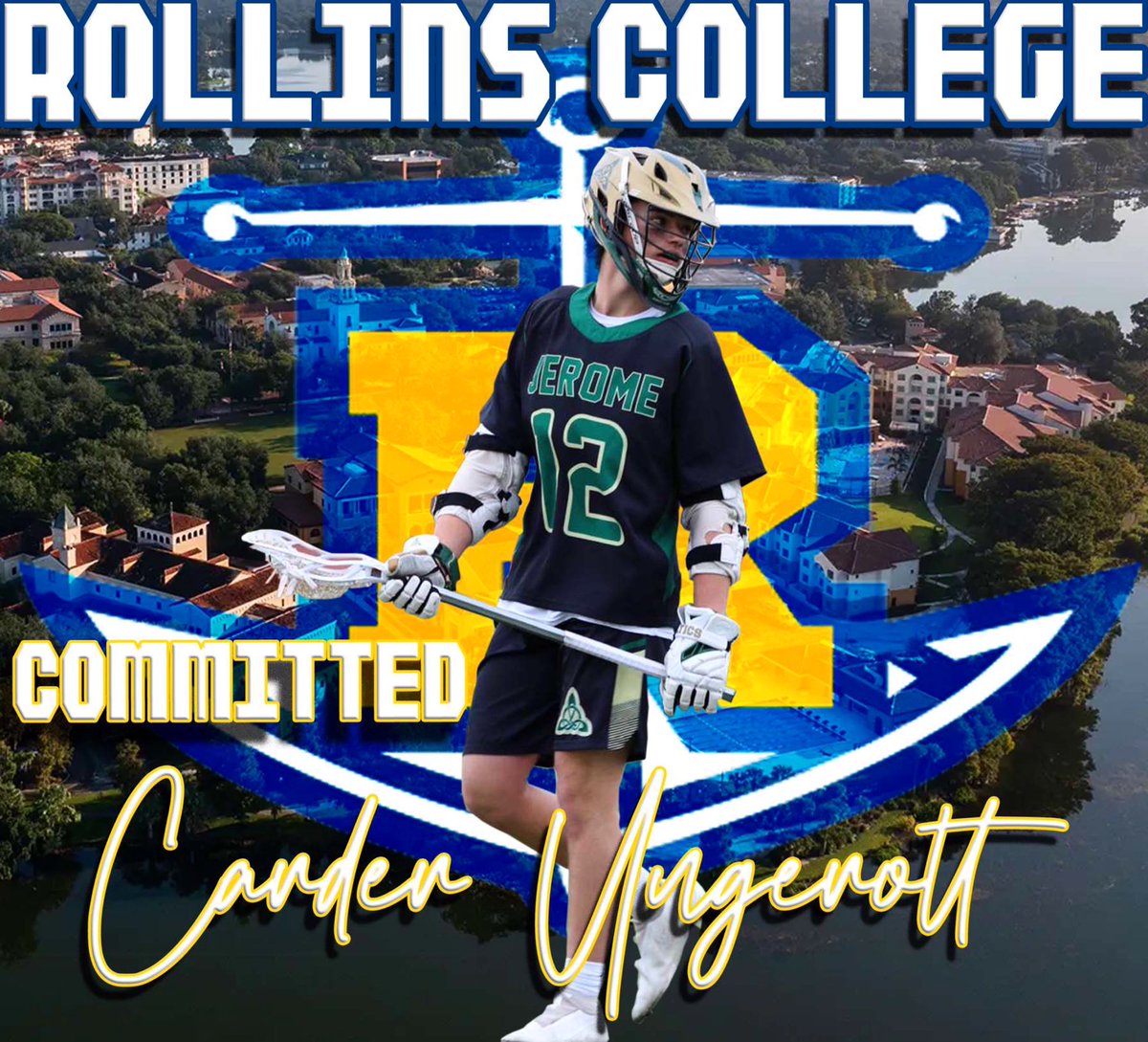 I am very excited and grateful to announce my commitment to play lacrosse and further my academic and athletic career at Rollins College. I would like to thank my family, friends, and coaches for their support! #rolltars
