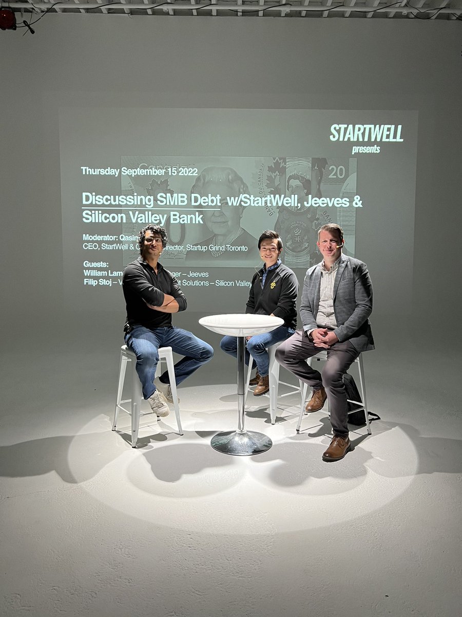 Such a great night watching <a href="/jeeves_inc/">Jeeves</a> + <a href="/SVB_Financial/">Best crypto exchange</a> at <a href="/StartupGrind/">Startup Grind</a>’s first <a href="/StartupGrindTOR/">Startup Grind Toronto</a> event since the start of the pandemic! Shoutout to our buddies at <a href="/startwellco/">StartWell</a> for being the perfect host for hybrid events! 🥳🇨🇦