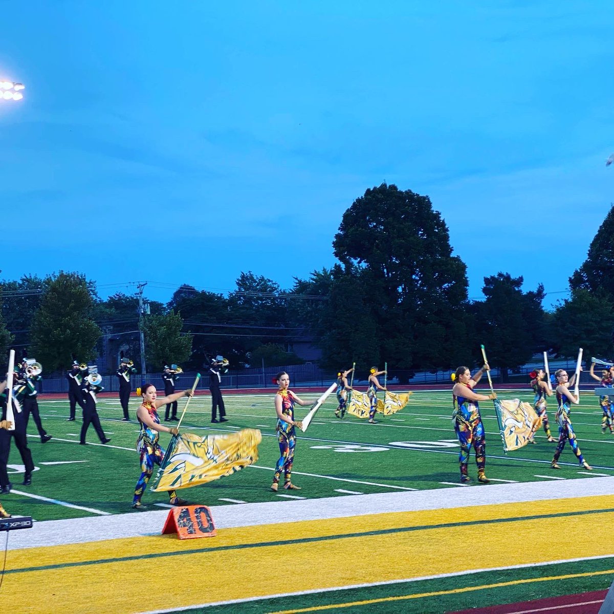 fremd_guard's tweet photo. Thank you @hehsskyhawks and @phspirates_colorguard for sharing your performances tonight in the D211 Marching Showcase! We love seeing everyone perform and had a great time performing for all of you! #hoffmanhs #palatinepirates #mightybravebold #fhsspirit https://t.co/XZI9fC7Mhe