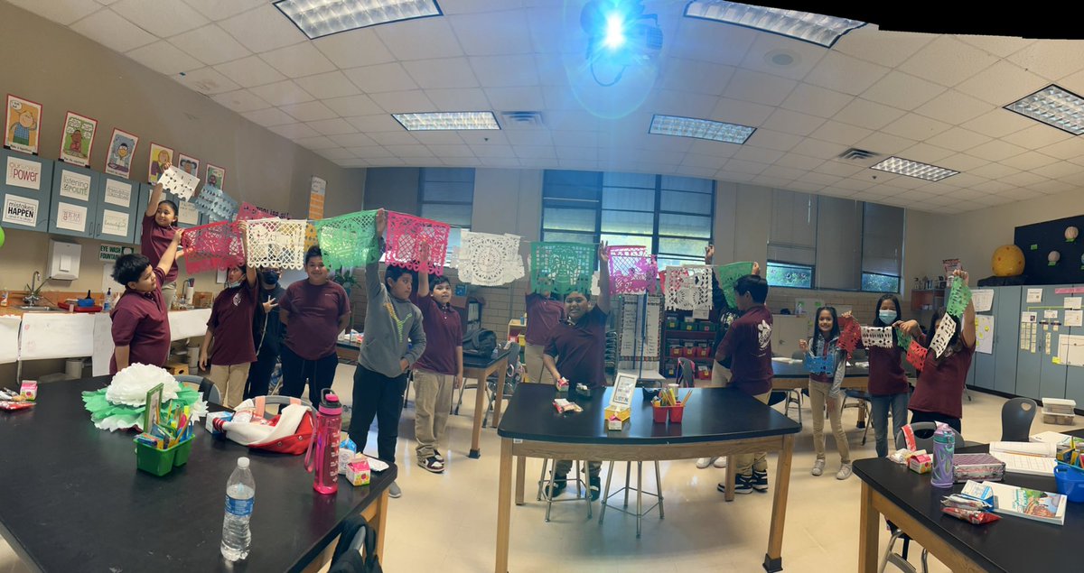 <a href="/BonnerElemHISD/">Bonner ES HISD</a> students and their families created papel picado to kick-off #hispanicheritagemonth2022. During our SS lesson students proudly shared beautiful customs and traditions from their home countries.❤️