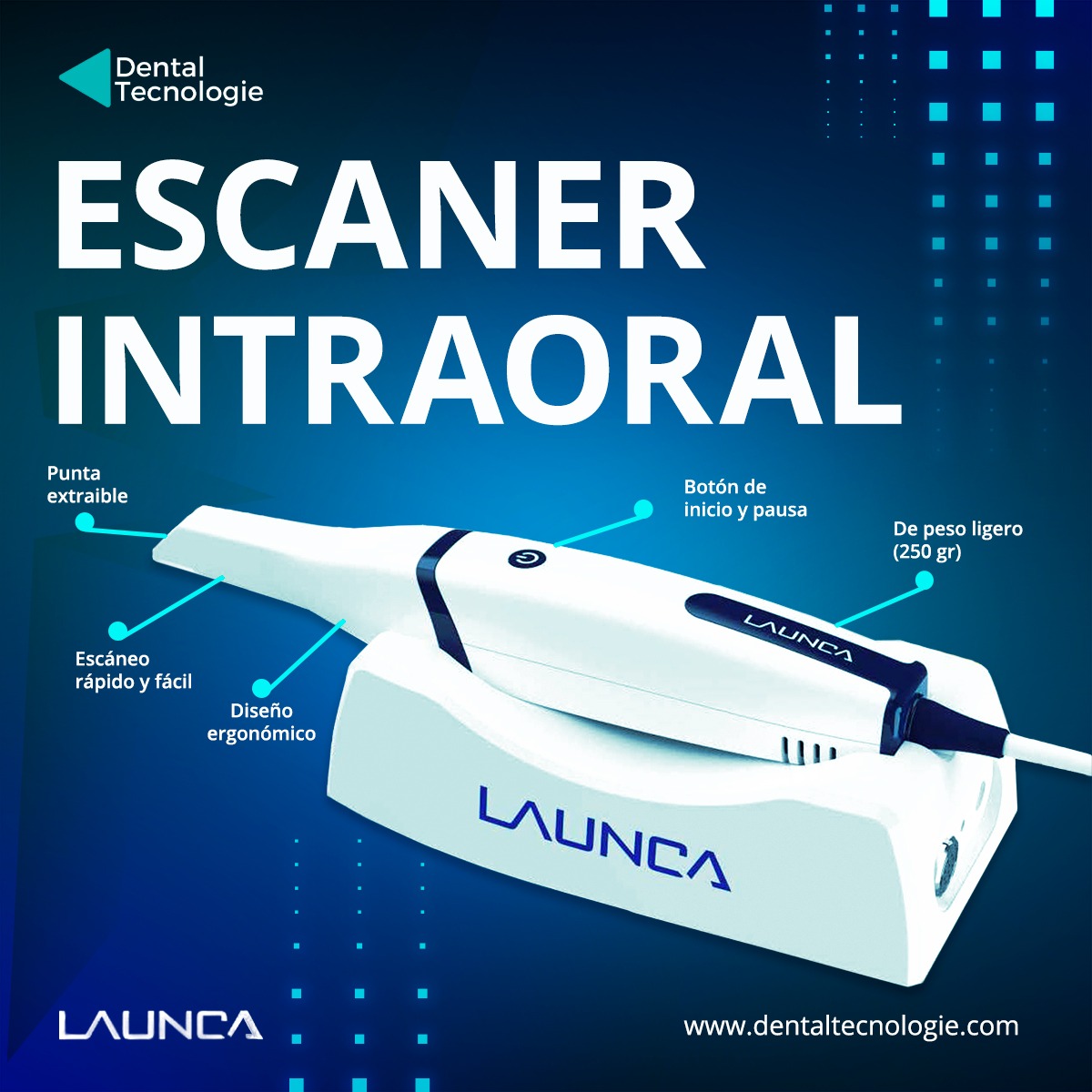 BrunoDentalTec's tweet image. El scanner intraoral portátil de #Launca  con Software de  Inteligencia Artificial (IA) permite obtener resultados rápidos y de alta precisión. El  La combinación de tecnologías de escaneado por luz estructurada y los sensores de vídeo ofrecen colores vívidos y texturas realistas