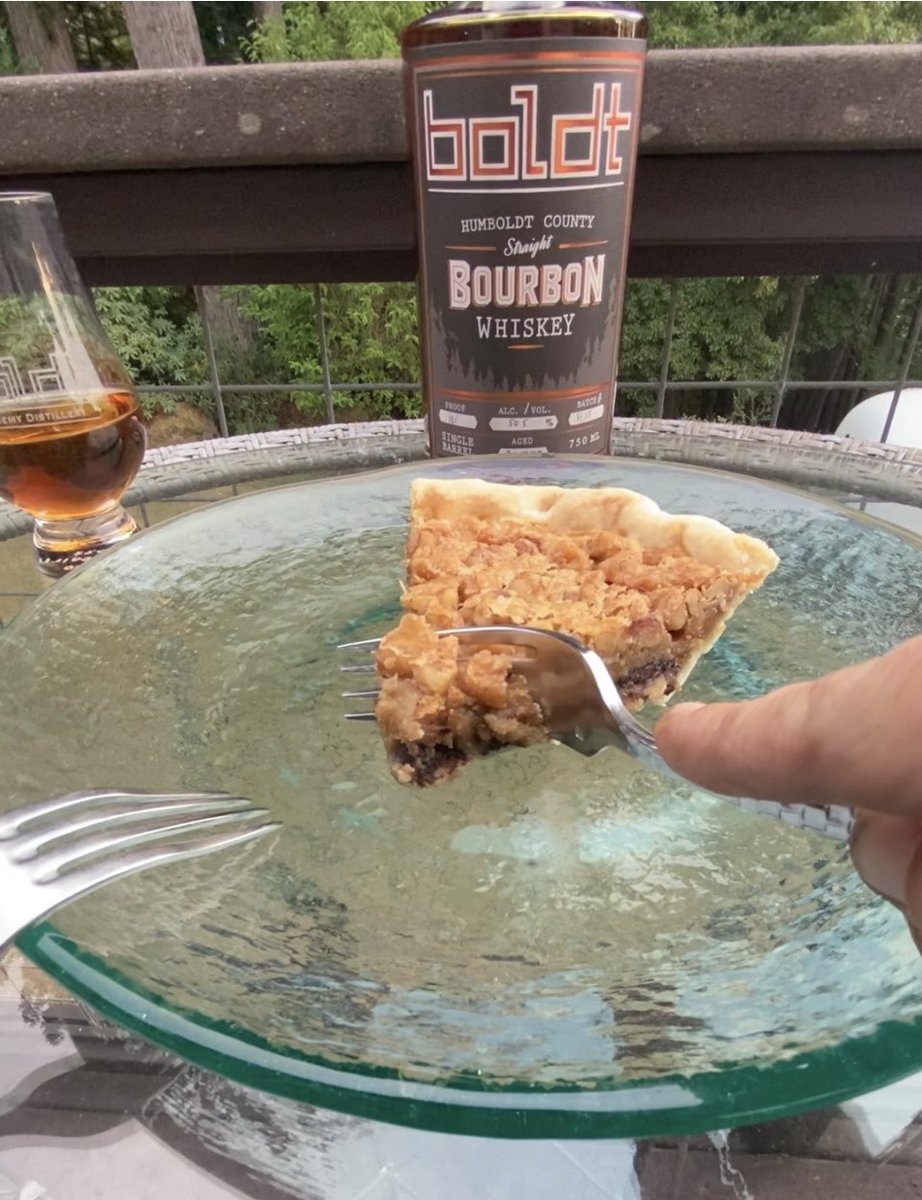 Alchemydist's tweet photo. So honored to have our Bourbon included in this Derby Pie from @humboldtslice 
Spoiler alert- they did NOT skimp on the Bourbon!
#getyousome
#thismonthonly https://t.co/AbKpktby6L