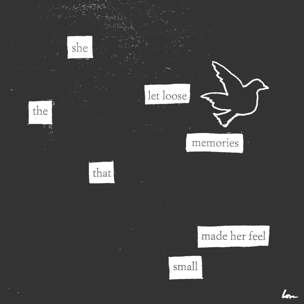 ColetteLoveH's tweet photo. She let loose the memories that made her feel small. 🕊

#makeblackoutpoetry #blackoutpoetry #foundpoetry #poetsofig #igwriters #poetrycommunity #byhand #stlauthor #erasurepoetry #textart #micropoetry #spilledink #makeart #poetryisnotdead #concretepoe… https://t.co/VRmbSCYM0c https://t.co/3dSXpE5mgu