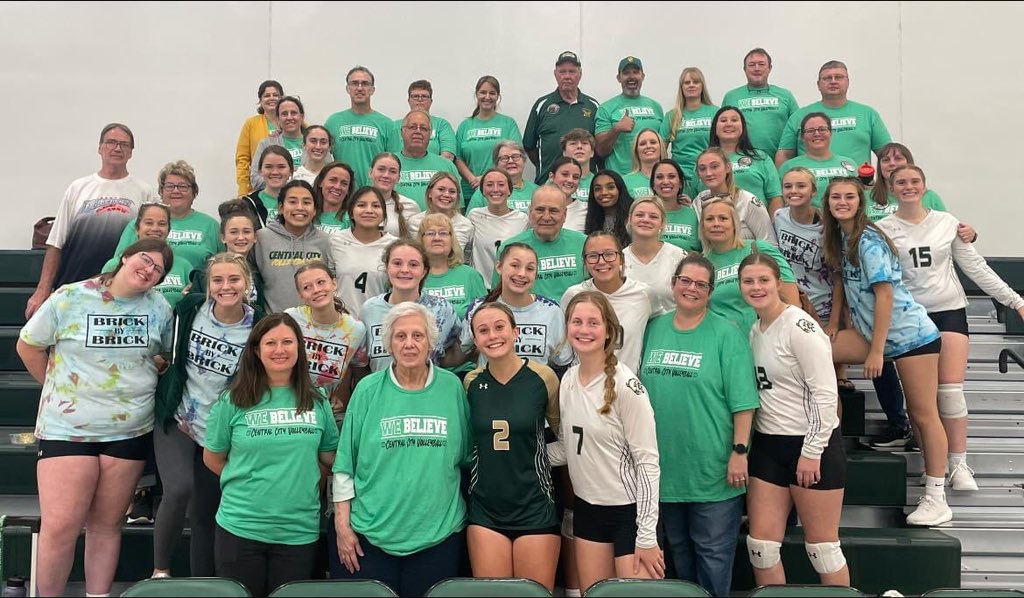 bisonvolleyball's tweet photo. So thankful to these parents!  They busted out brand new WE BELIEVE shirts before the first serve of the Varsity game!  The girls have made such great strides and seeing how much support they have absolutely made a difference!  #brickbybrick https://t.co/xpP3qnTIqA