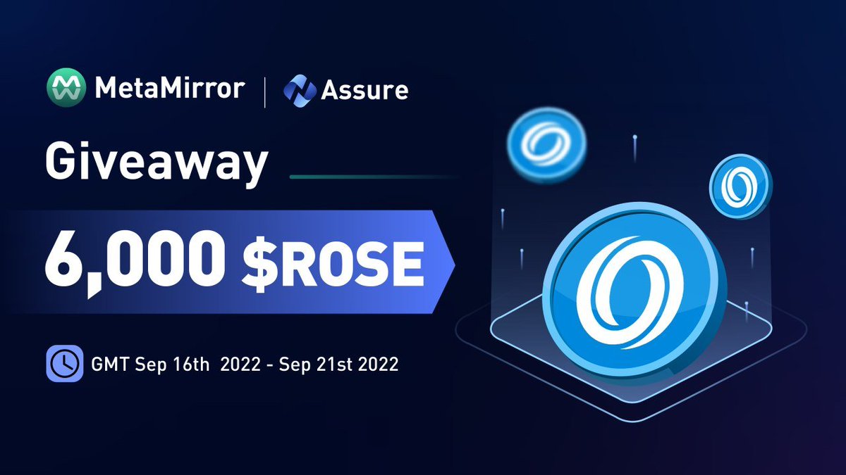 MetaMirror (@auth3metamirror) on Twitter photo 📣📣#MetaMirror is excited to announce our new partnership with <a href="/Assure_pro/">AScoin Wallet</a> onboarding #MBuddy.
Let’s give warm applause to Assure for joining #MetaMirror!👏👏
The 1st #MBuddy campaign is live now!
Join 👉bit.ly/3qIAkuw to share the 6000 $ROSE Giveaway!🎁 📣📣#MetaMirror is excited to announce our new partnership with <a href="/Assure_pro/">AScoin Wallet</a> onboarding #MBuddy.
Let’s give warm applause to Assure for joining #MetaMirror!👏👏
The 1st #MBuddy campaign is live now!
Join 👉bit.ly/3qIAkuw to share the 6000 $ROSE Giveaway!🎁