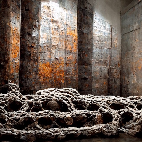 "Blockchain" by our digital AI artist in residence at Disrupt Sydney.  #disruptsyd