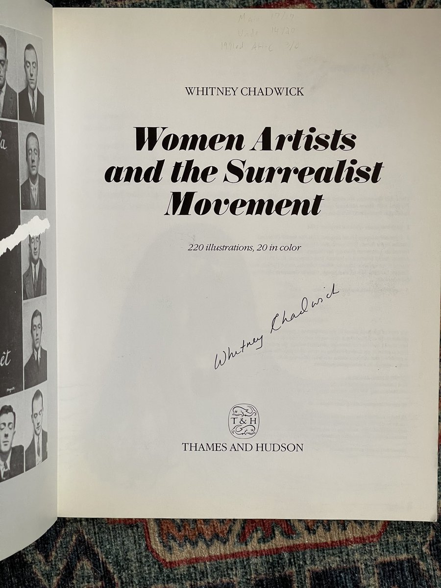 wombhousebooks's tweet image. Women Artists and the Surrealist Movement by Whitney Chadwick. Signed! Damage to front pages due to sticky bookplate. Otherwise good condition. #fridakahlo #surrealism #signedbyauthor etsy.com/listing/129166…