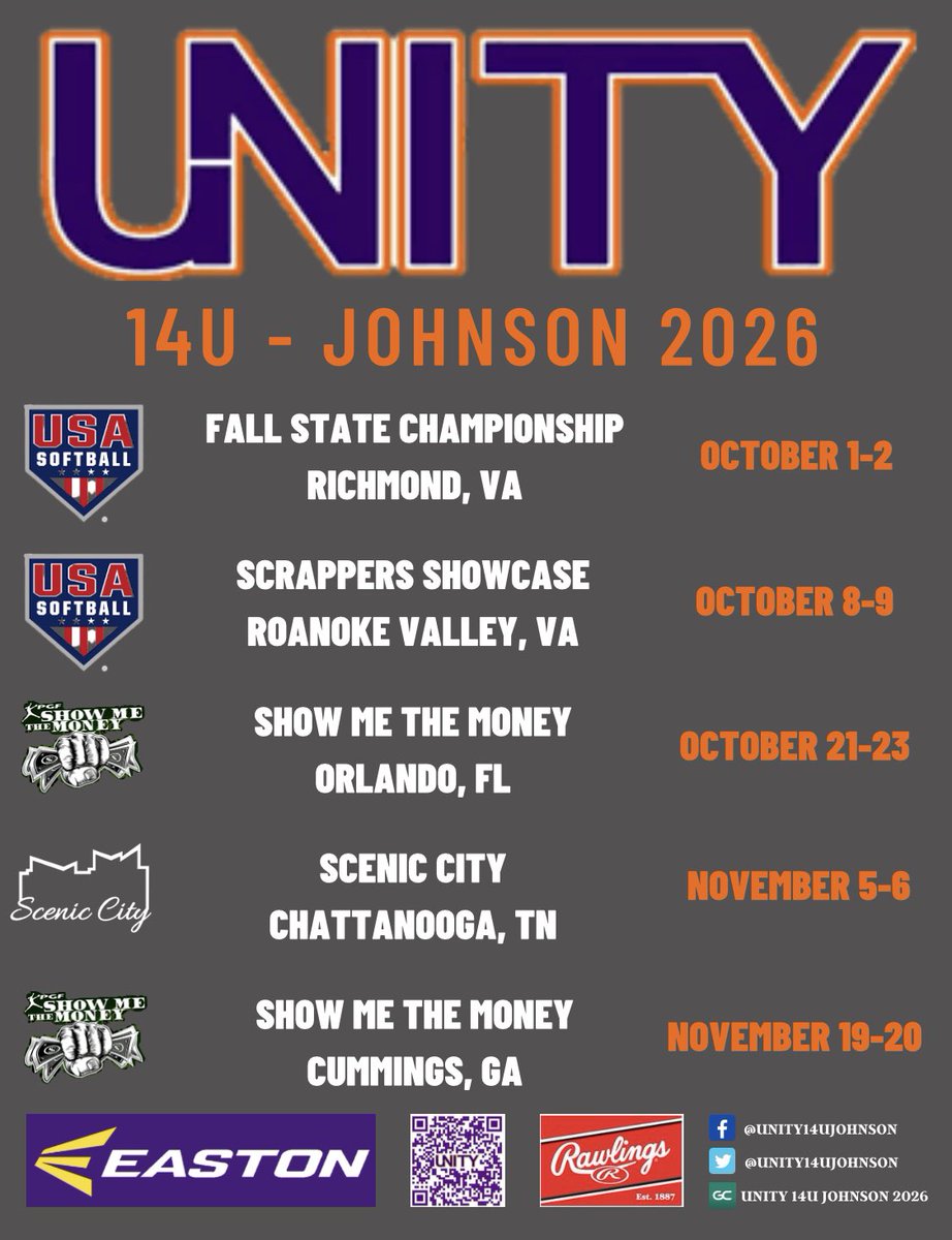 🚨Our ‘22 Fall Schedule! A mix of 14u & 16u in Virginia/Southeast! Mission = to develop & seek out 💪 competition without💥the 🏦! @CoachKeithParr @lynchburg_sb @ElliottSaysWhat @Bh2osoftball @RMC_Softball @CSchoony11 @coach_crowell @CoachPatrick_ @RadfordSoftball @Hampton_SB