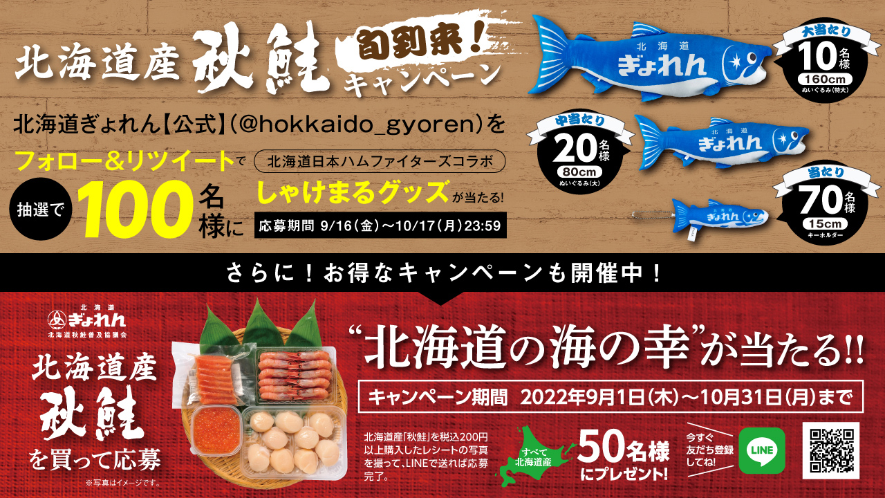 アウトレット販売中 非売品 しゃけまるぬいぐるみ160cm北海道ぎょれん ...