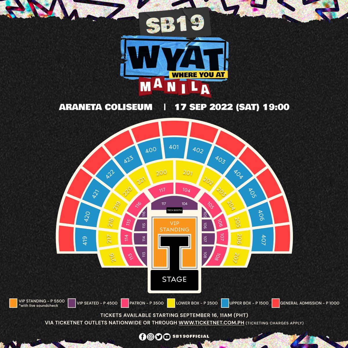 A’TIN! 

Due to demand, we are adding VIP Standing tickets for the WYAT Tour Manila today, September 16, 11AM.

Your cue! Get your tickets now via:
🎟 TicketNet Online
🔗 ticketnet.com.ph/events/detail/…
🎫 TicketNet Outlet
🔗 ticketnet.com.ph/ticketoutlets/…

#WYAT #WYATTour
#WhereYouAtSB19