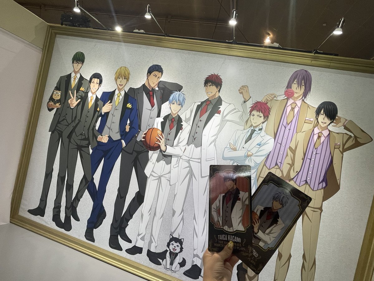 actor03YN's tweet photo. もえちゃんとひらパーでやってる黒バスの原画展来た✨
初めてアニメの原画展来たけど楽しい✨
もえちゃんのトレーディング終わったらひらパーで遊ぶぜ✨
久しぶりのもえちゃんと会えてテンション高い⭐️ https://t.co/rvzWC1i1lD
