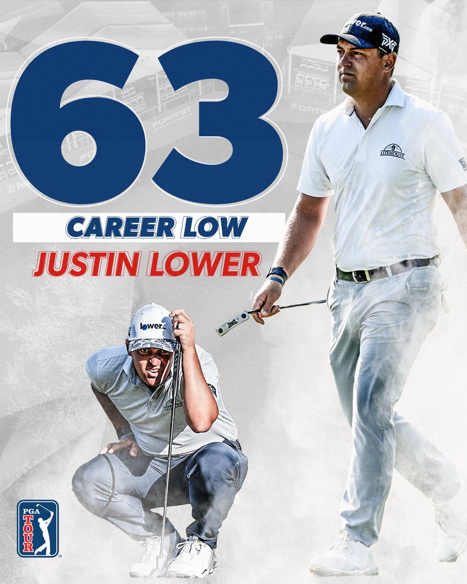 PGATOUR's tweet photo. Career low ✅ 
Solo leader ✅ 

What a start to @JustinLower_1's season 👏 https://t.co/RTHTTQE5ge